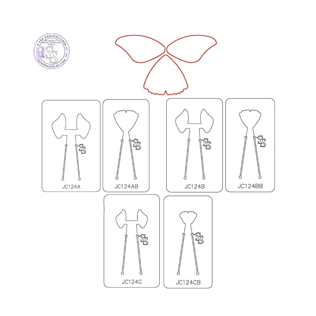 PANCAKE DIE JC124 3 PIECE JEWELRY COMPONENTS